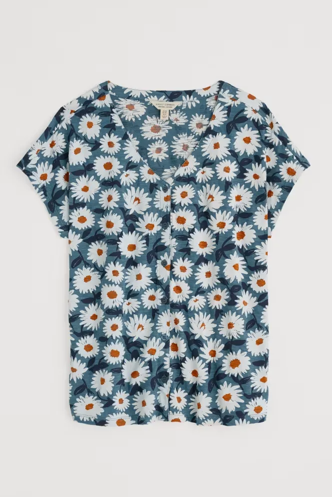 Seasalt Studio Glass V-Neck Jersey Top