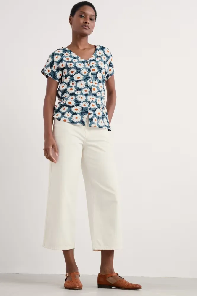 Seasalt Studio Glass V-Neck Jersey Top