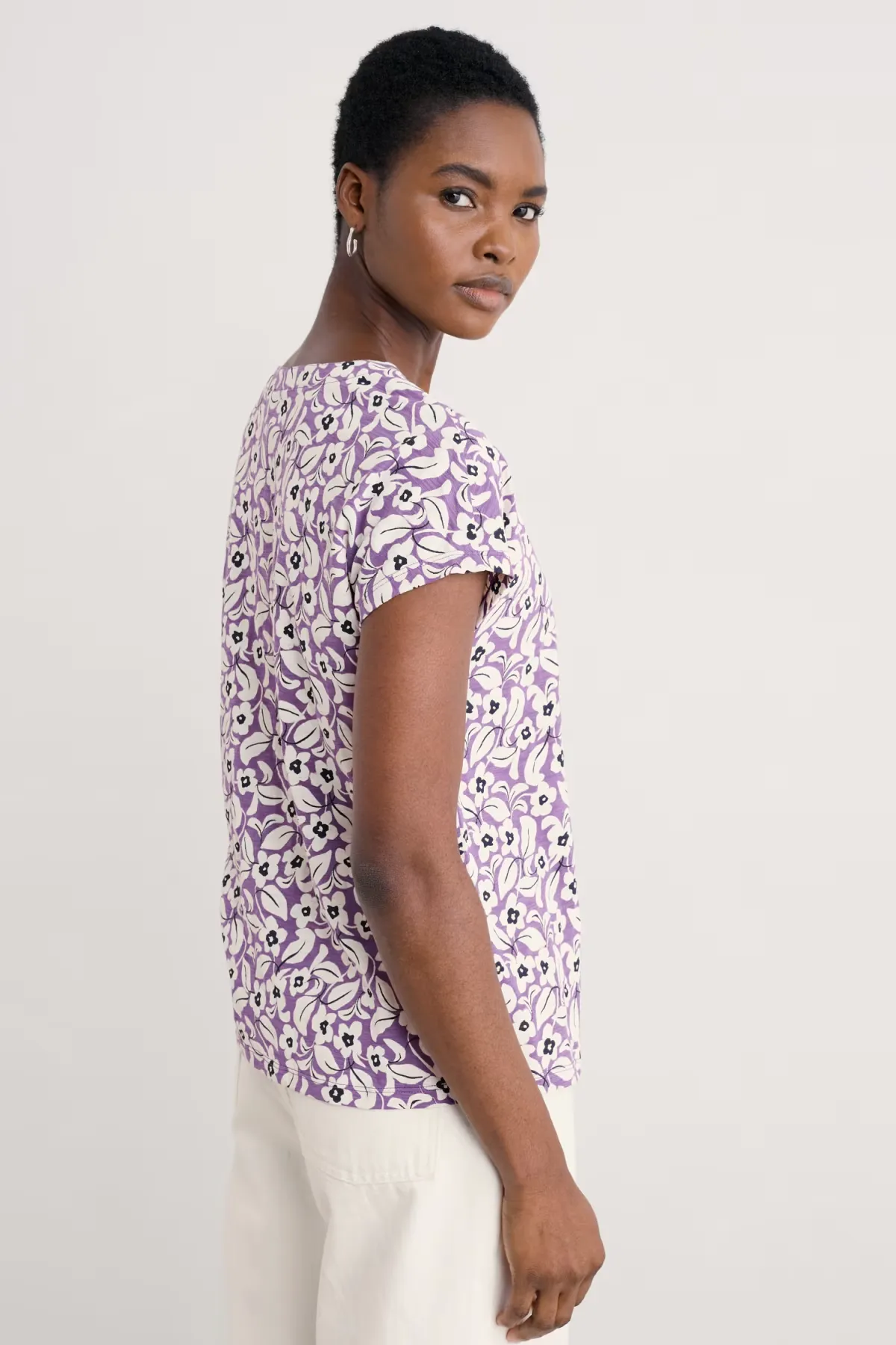 Seasalt Studio Glass V-Neck Jersey Top