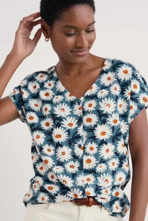 Seasalt Studio Glass V-Neck Jersey Top