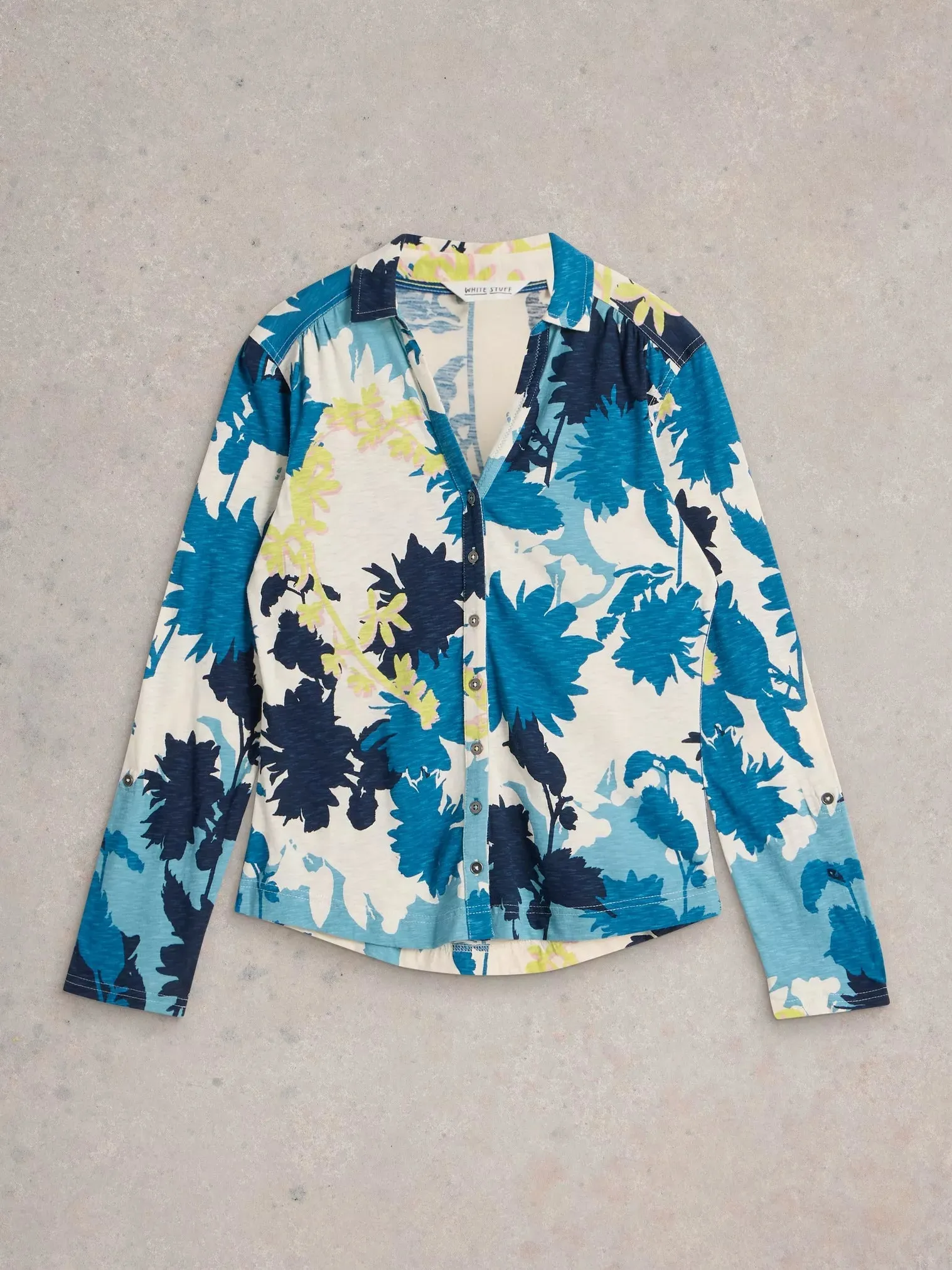 White Stuff Annie Mid-Sleeve Jersey Shirt