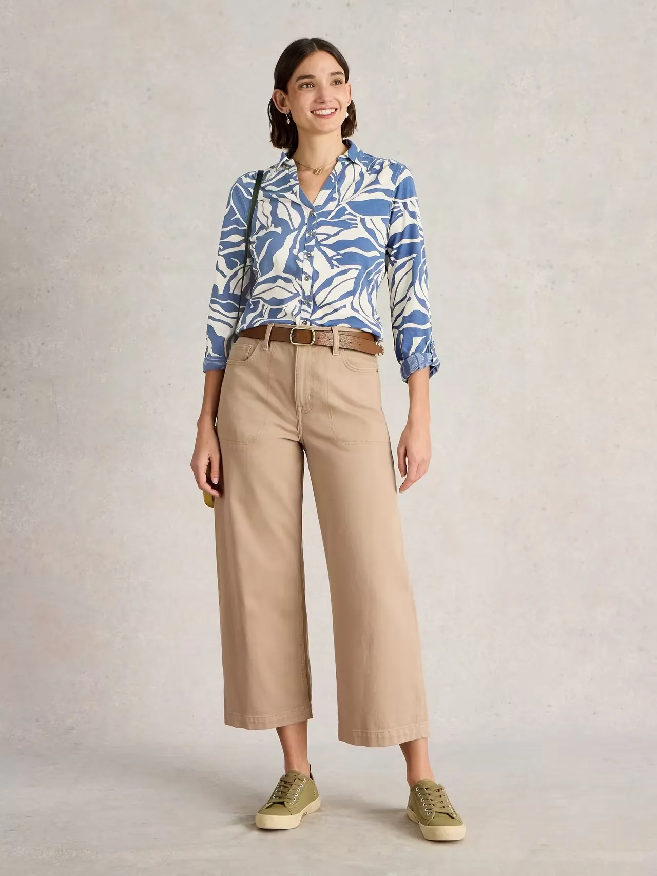 White Stuff Annie Mid-Sleeve Jersey Shirt