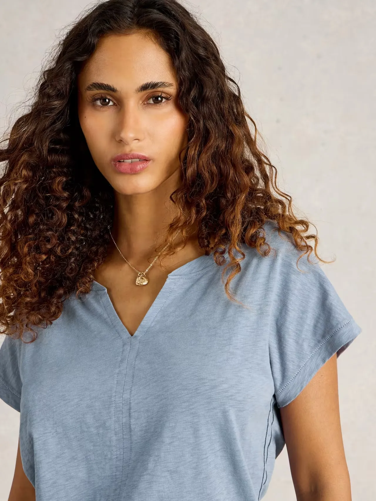 White Stuff Nelly Notch Neck T-Shirt