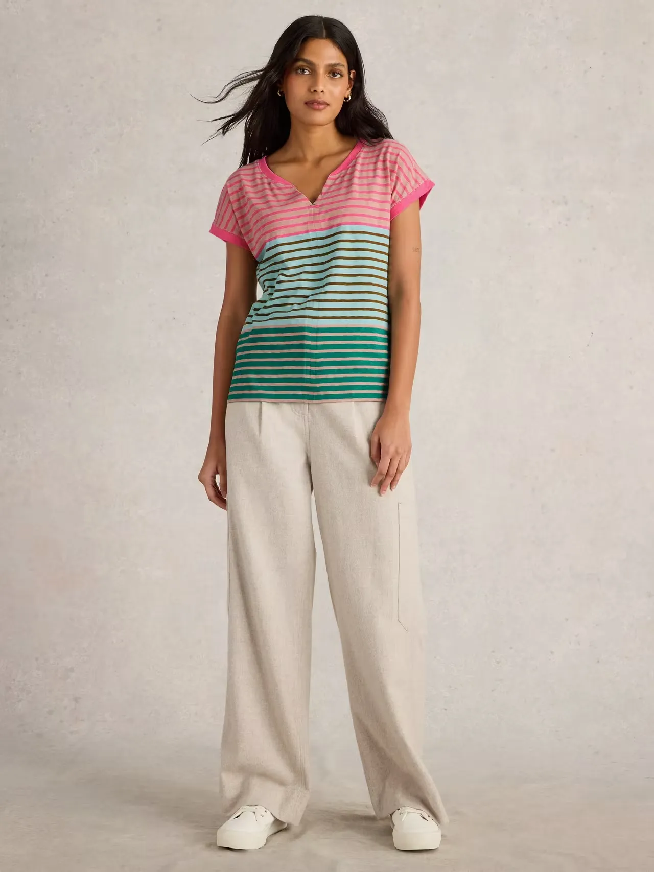 White Stuff Nelly Notch Neck T-Shirt