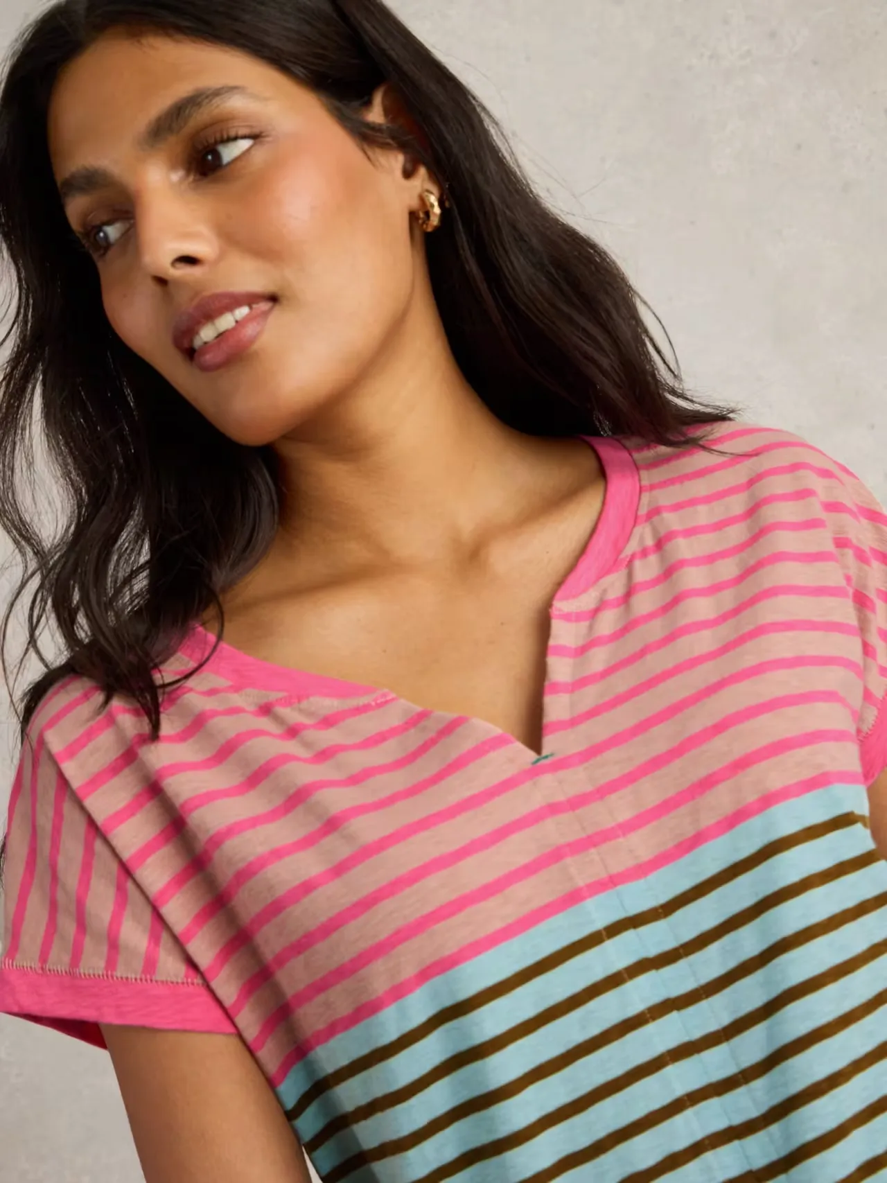 White Stuff Nelly Notch Neck T-Shirt