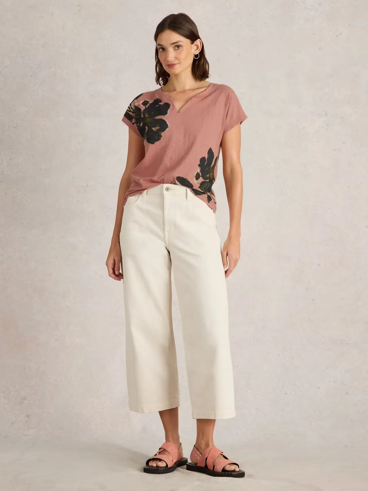 White Stuff Nelly Notch Neck T-Shirt