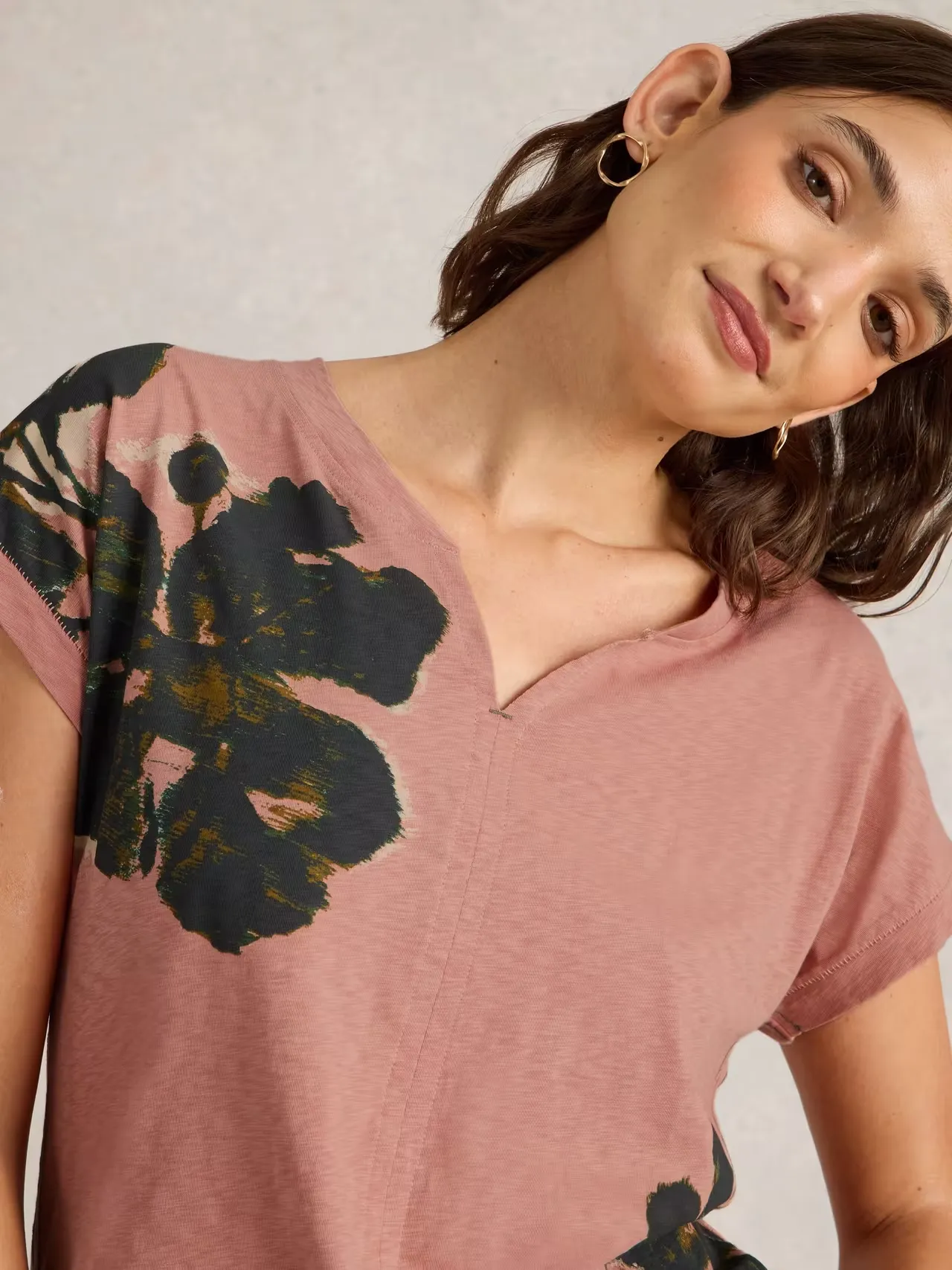 White Stuff Nelly Notch Neck T-Shirt