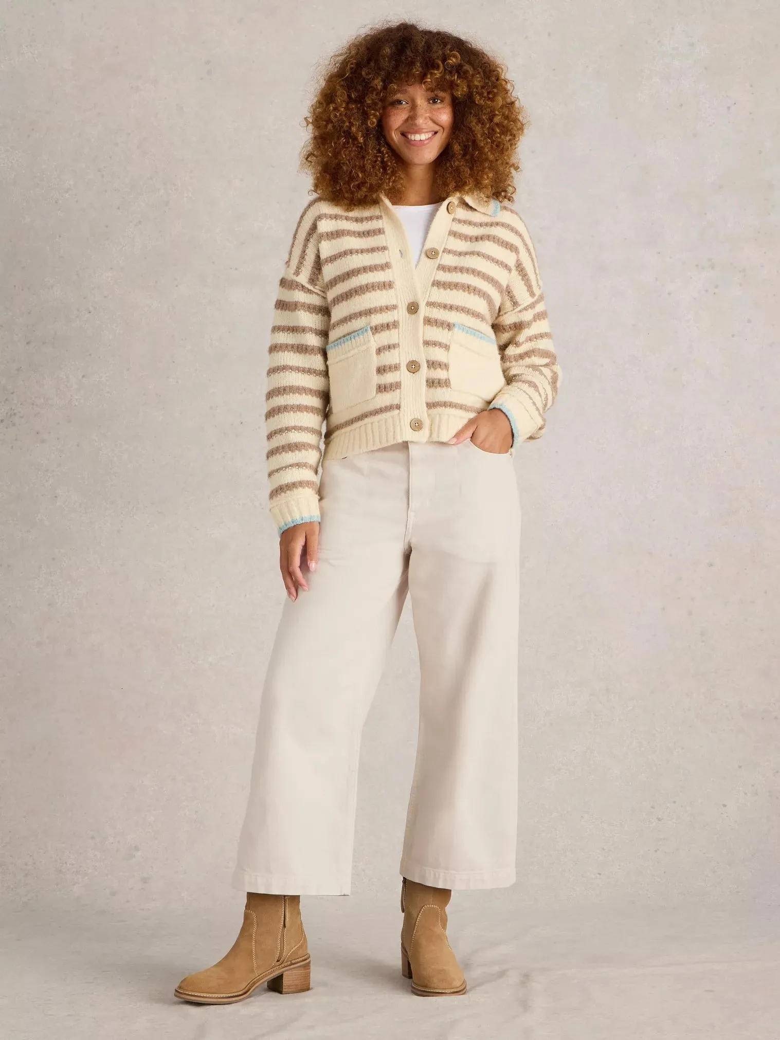 White Stuff Tia Wide Leg Crop Jean