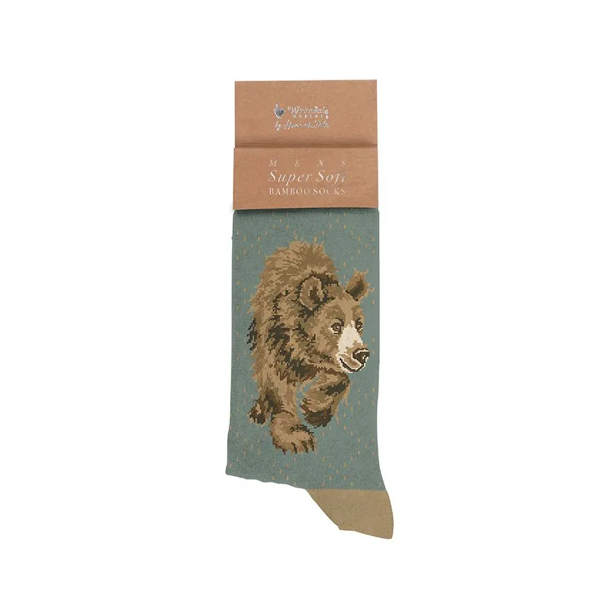 Wrendale In My Footsteps Bear Mens Socks